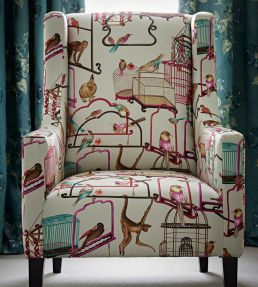 Menagerie Velvet Fabric by GP & J Baker Aqua