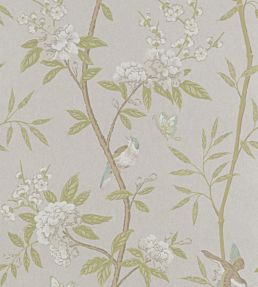 Peony & Blossom Wallpaper by GP & J Baker Ivory/Willow