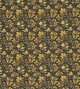 Meadow Fruit Fabric by GP & J Baker Charcoal/Green