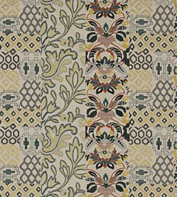Queens Sampler Fabric by GP & J Baker Amber / Emerald