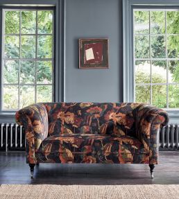 California Velvet Fabric by GP & J Baker Red/Cream