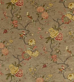 Oriental Bird Velvet Fabric by GP & J Baker Mole