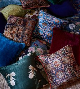 Rockbird Velvet Fabric by GP & J Baker Teal