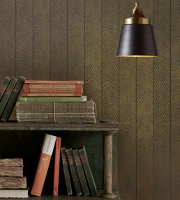 Herringbone Wallpaper by GP & J Baker Linen