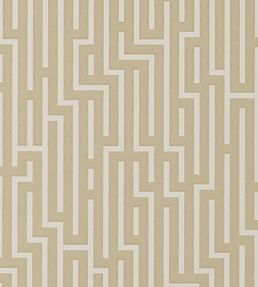 Fretwork Wallpaper by GP & J Baker Parchment