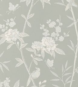 Peony & Blossom Wallpaper by GP & J Baker Soft Blue