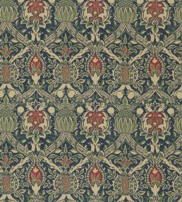 Granada Fabric by Morris & Co Indigo/Red