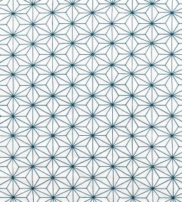 Grande Etoile Fabric by Vanderhurd Indigo/Cream