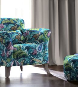 Grande Highgrove Fabric by Arley House Sapphire