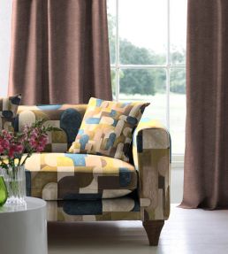 Grande Ikon Fabric by Arley House Sepia