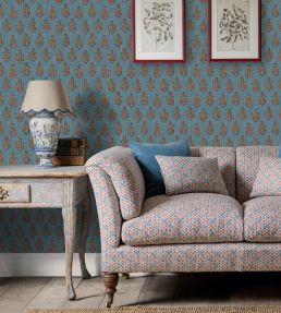 Grantly Fabric by GP & J Baker Indigo/Red