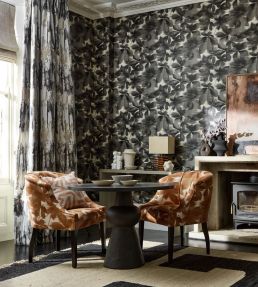 Grounded Wallpaper by Harlequin Black Earth / Parchment