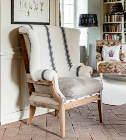 Hajdu Stripe Fabric by MINDTHEGAP Black White