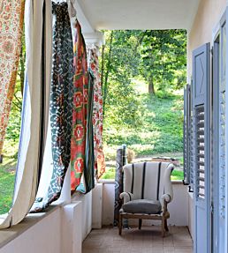 Hajdu Stripe Fabric by MINDTHEGAP Black White