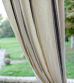 Hajdu Stripe Fabric by MINDTHEGAP Black White