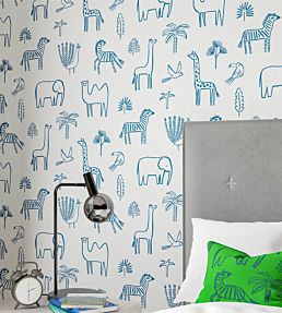 Funky Jungle Wallpaper by Harlequin Navy