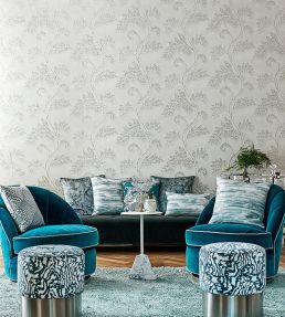 Lucero Wallpaper by Harlequin Champagne/Ebony