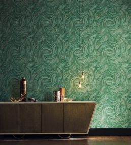 Makrana Wallpaper by Harlequin Emerald