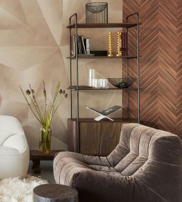 Herringbone Wallpaper by Eijffinger Brown/Taupe