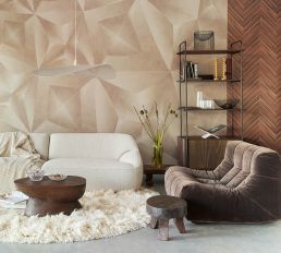 Herringbone Wallpaper by Eijffinger Brown/Taupe