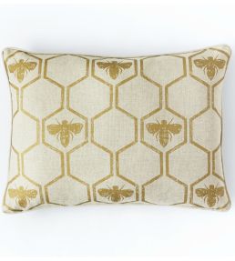 Honey Bees Pillow 16 x 24" by Barneby Gates Gold