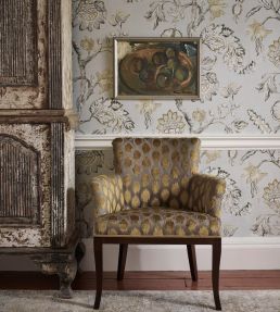 Ikat Spot Fabric by Zoffany Blue Stone