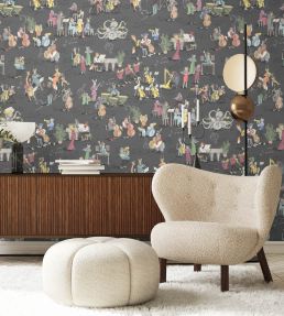 Instrumental Wallpaper by Brand McKenzie Charcoal