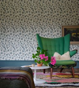 Ivy Wallpaper by Farrow & Ball Pink Ground / French Gray