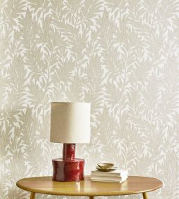 Laurel Leaf Wallpaper by 1838 Wallcoverings Natural