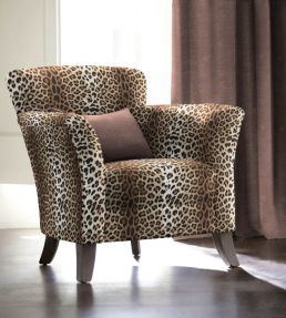 Leopard Fabric by Arley House Bronze