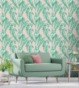 Lets Go Bananas Wallpaper in Mint by Woodchip & Magnolia | Jane Clayton