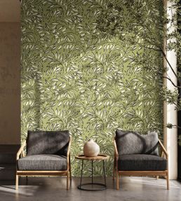 Lorena Vine Wallpaper by Ohpopsi Linen