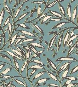 Lorena Vine Wallpaper by Ohpopsi Petrol