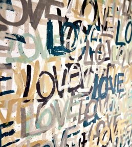 Love Scribble Wallpaper by Ohpopsi Aquamarine