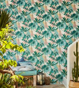 Malindi Wallpaper by Clarke & Clarke Mineral/Blush