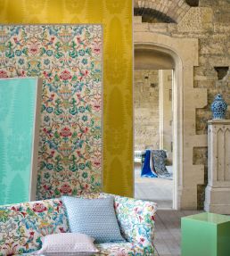 Marsden's Palm Damask Wallpaper by Zoffany Tigers Eye