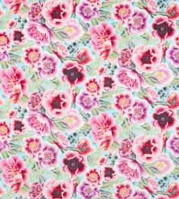 Marsha Velvet Fabric by Harlequin Aqua / Peony / Magenta