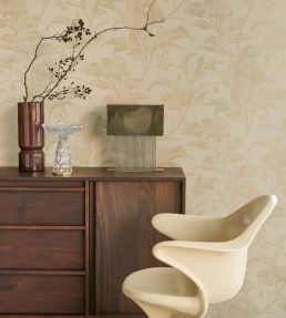 Meandering Floral Wallpaper by Eijffinger Beige/Sand/Gold
