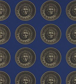Medallion Wallpaper by Zoffany Lazuli Nickle