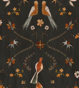 Metaphoric Birds Wallpaper by Coordonne Black