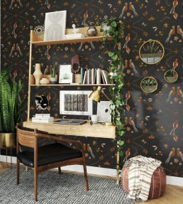Metaphoric Birds Wallpaper by Coordonne Black