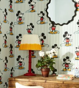 Mickey Stripe Wallpaper by Sanderson Peanut