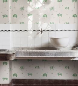 Milo Wallpaper by Sandberg Spring Green