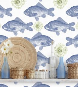 Fish Wallpaper by MINDTHEGAP Blue