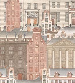 Amsterdam Wallpaper by MINDTHEGAP Brown,Red,Taupe