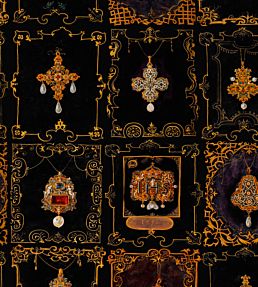 Anna's Jewelry Wallpaper by MINDTHEGAP Black, Gold