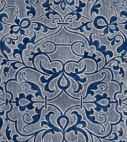 Deco Trellis Wallpaper by MINDTHEGAP Indigo