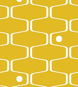 Net and Ball Wallpaper by Mini Moderns Mustard