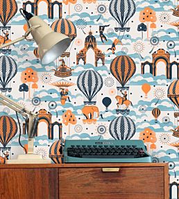 Pleasure Gardens Wallpaper by Mini Moderns Midnight & Copper