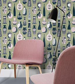 Vessel Wallpaper by Mini Moderns British Lichen